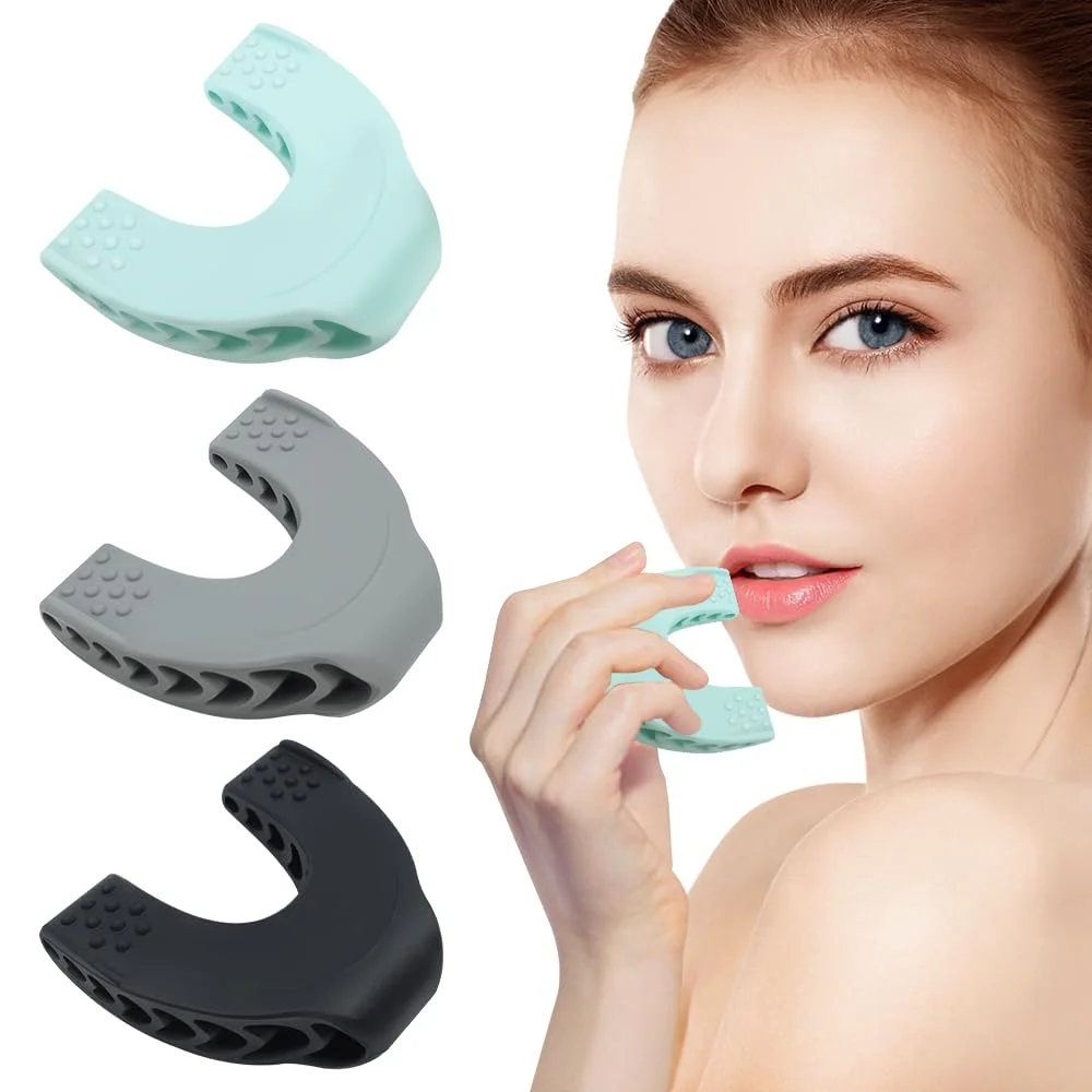 Portable Define Jawline Facial Exercise Chew Tool Face Fitness Jaw Ball Silicone Jaw mouth sport Ball exerciser jaw