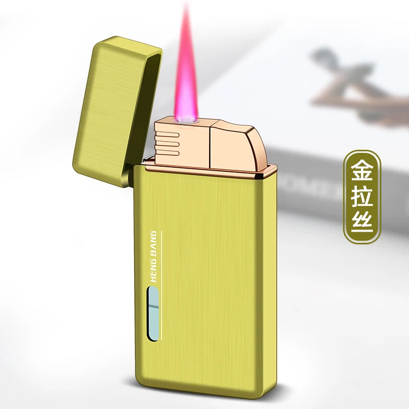 Best selling product Portable Blue mini torch lighter butane gas refill Windproof jet torch lighter christmas gift set for men