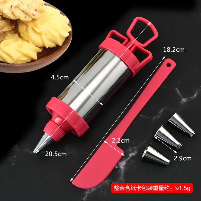 Baking Tools Stainless Steel Framing Gun Cake Oil Mounting Spout Plastic diy Cookie Framing