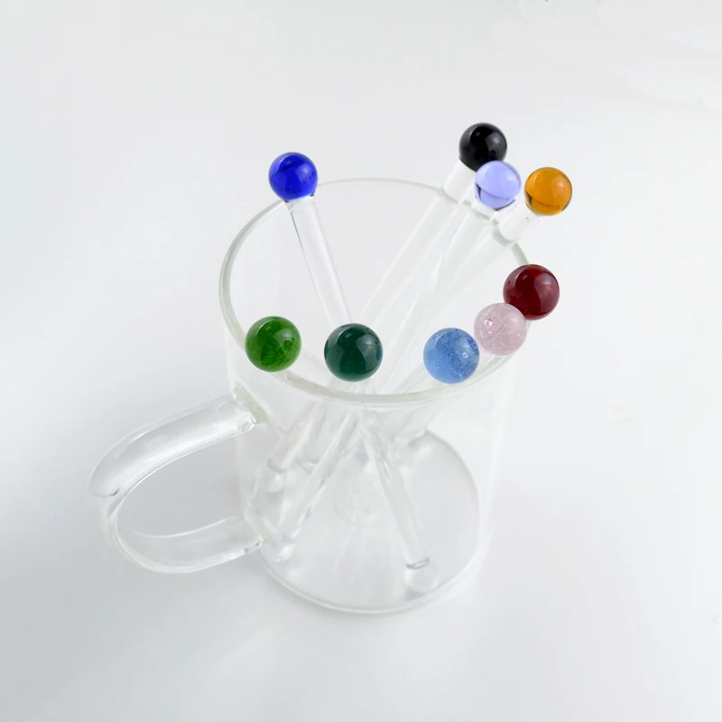 custom stirrer Birds on glass cocktail stirrer handmade glass swizzle sticks