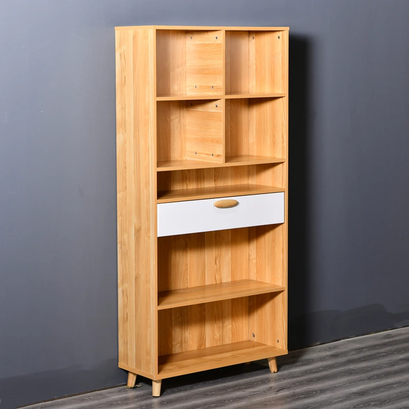 Hot Sale Multi-layers Design Modern MDF Wooden Bookcase Office Book Cabinet Shelf