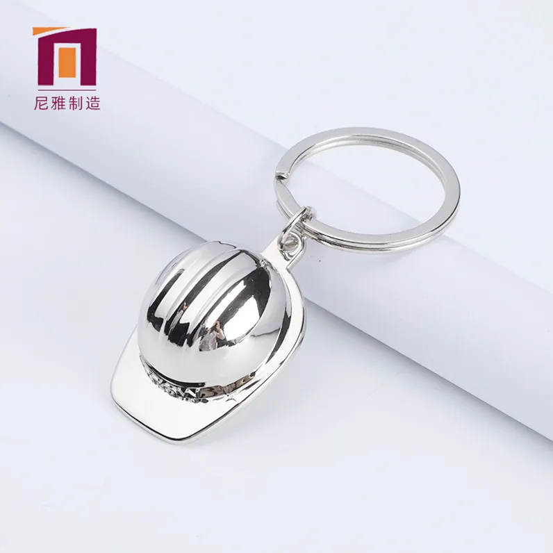 Promotional High Quality  High Quality Zinc Alloy Metal Keyring Customized Mini 3D Hat Metal Key Chain