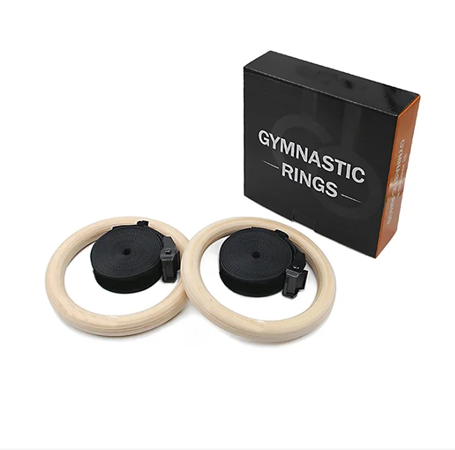 Wood Gym Rings for Gymnastics Training and Match Customized Logo available