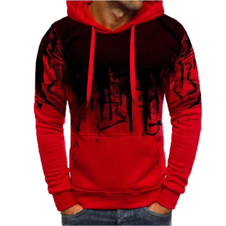 
 New Listing Gym Sweatshirt Logo Comfortable Hoodies Hip Hop Oversized Plain Blank Chinese Painting Fitness Mens Hoodie  