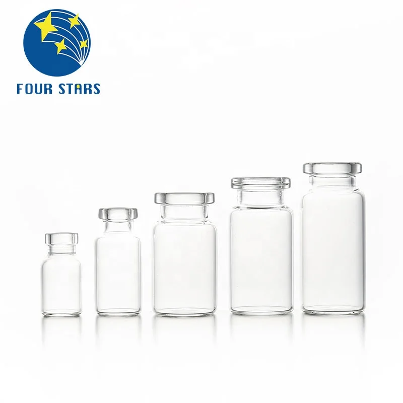 Clear Amber Tubular Glass bottles Injection Glass vials 10ml 15ml 20ml 30ml For Pharmaceutical