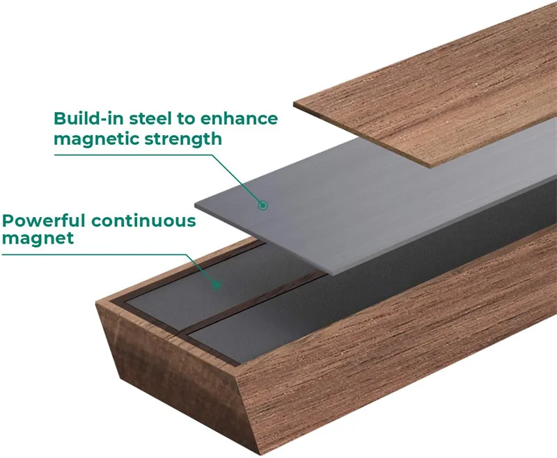 16.5' Magnetic Knife Holder for Wall, Powerful Acacia Wood Magnet Strip Rack for Kitchen Knives & Tools