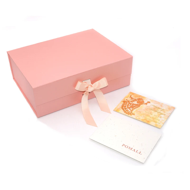 Art Rectangular Biodegradable Carton Xmas Eco Card Sock Chest Origami Perfume Large Magnetic Pink Square Gift Paper Box