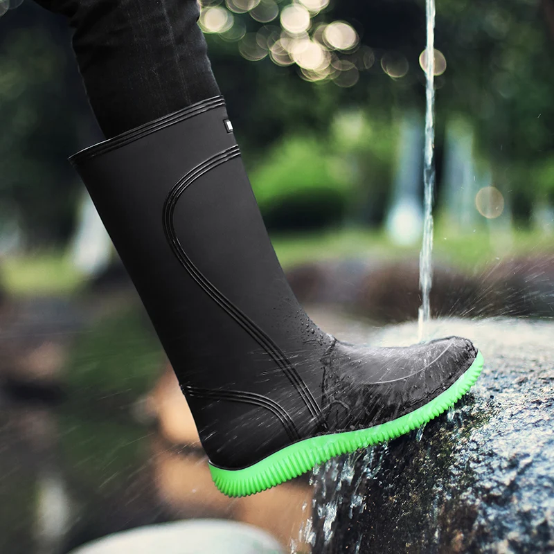 Wholesale Customized Logo Men Rain Boots Mold EVA Garden Shoes waterproof Work Fishing Water Shoes