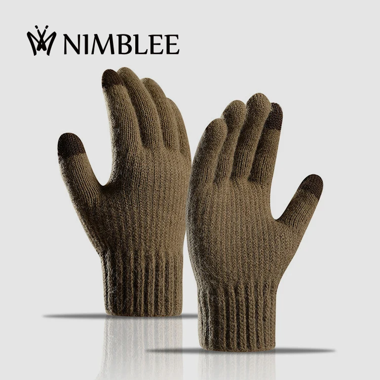 High quality winter mens touchntuff wool woolen gloves touch screen custom warm cotton manufacturer winter Hand Glove