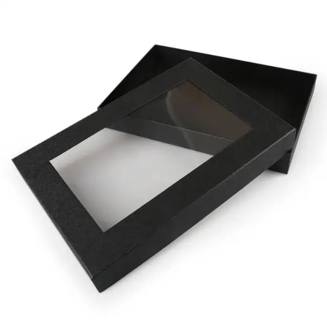 Custom Logo Luxury Design Cigar Packaging Cardboard Boxes Fancy Paper Laser Foil Card Rigid Lid And Base Box With Window Design