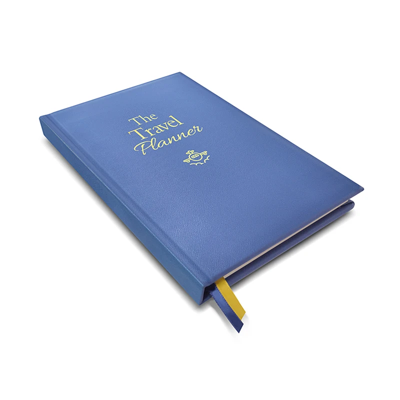 2023 book custom printing service custom size hardcover PU leather cover diary weekly monthly travel planner journal