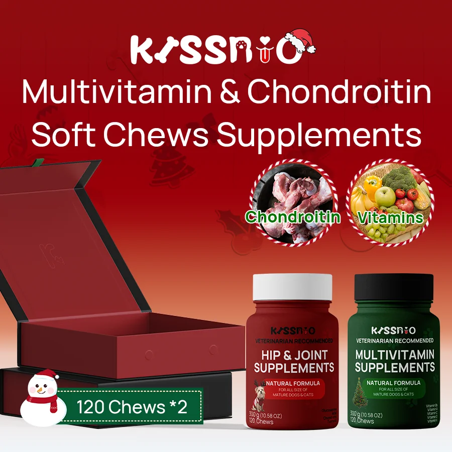 Multivitamin & Chondroitin Soft Chews Supplements for Dogs Pets
