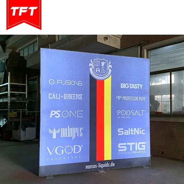 USA Portable Metal Frame Light Box For Mobile Freestanding Backlit Exhibition Booth Display 10Ft