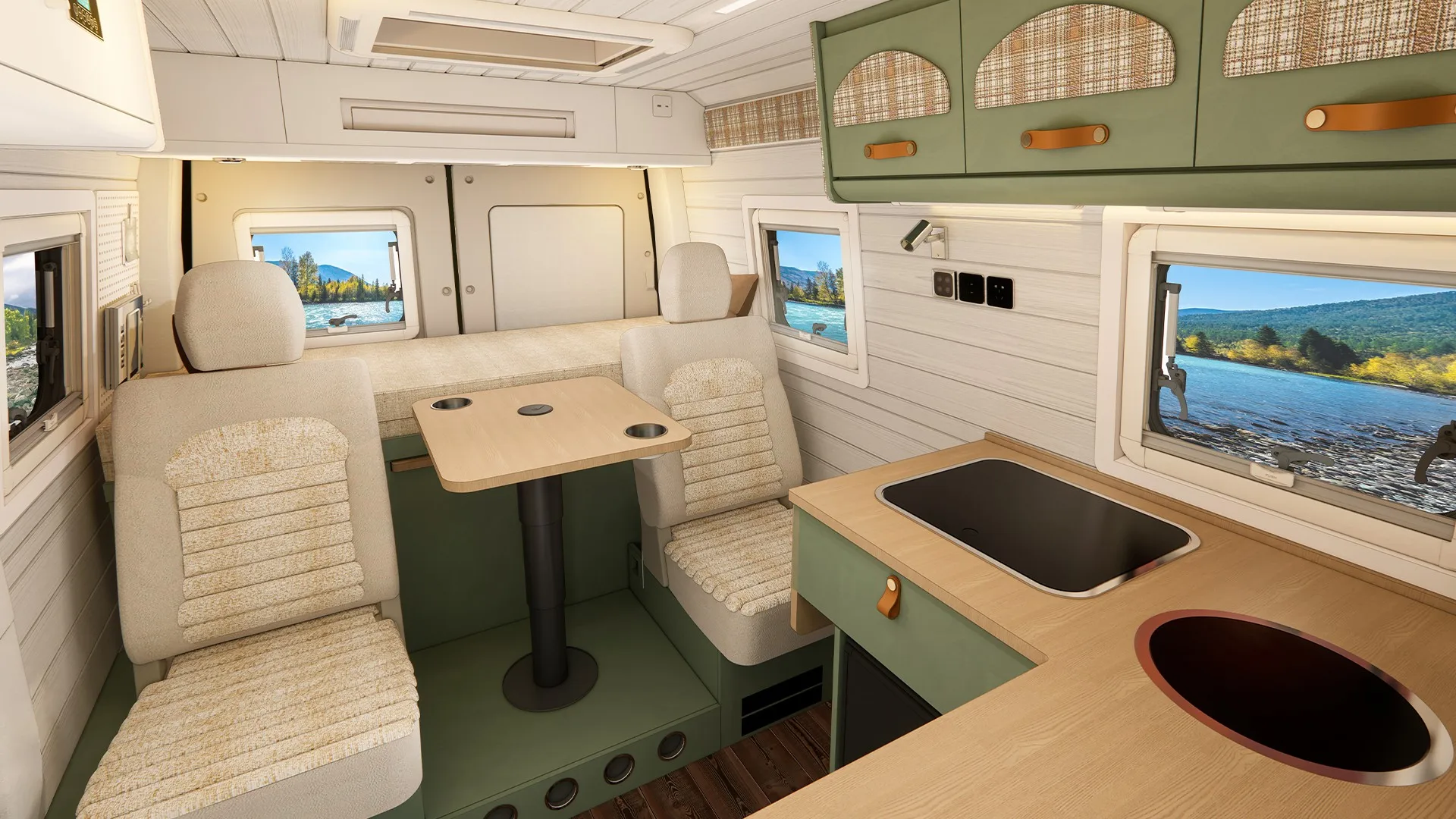 2024 SAIC MAXUS V80 RV 2.0 T Caravan AMT with Generator, Solar Panel, air Conditioner, Private Bathroom, Washer, Fridge