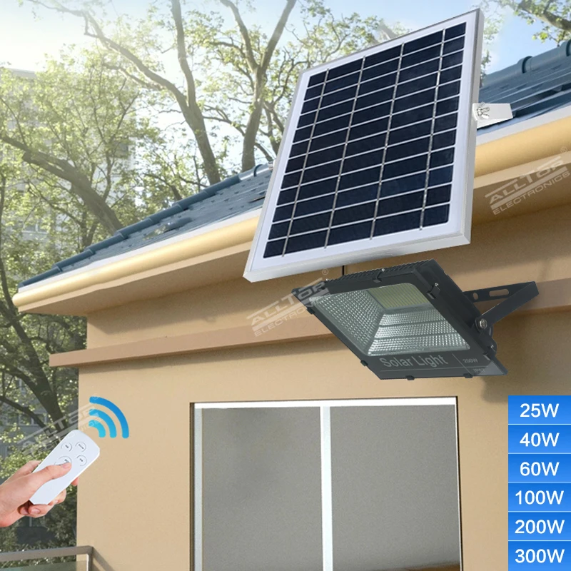 Competitive Price Outdoor Badminton Court 25 40 60 100 200 300 W Ip65 Waterproof  Solar Led Flood Lamp