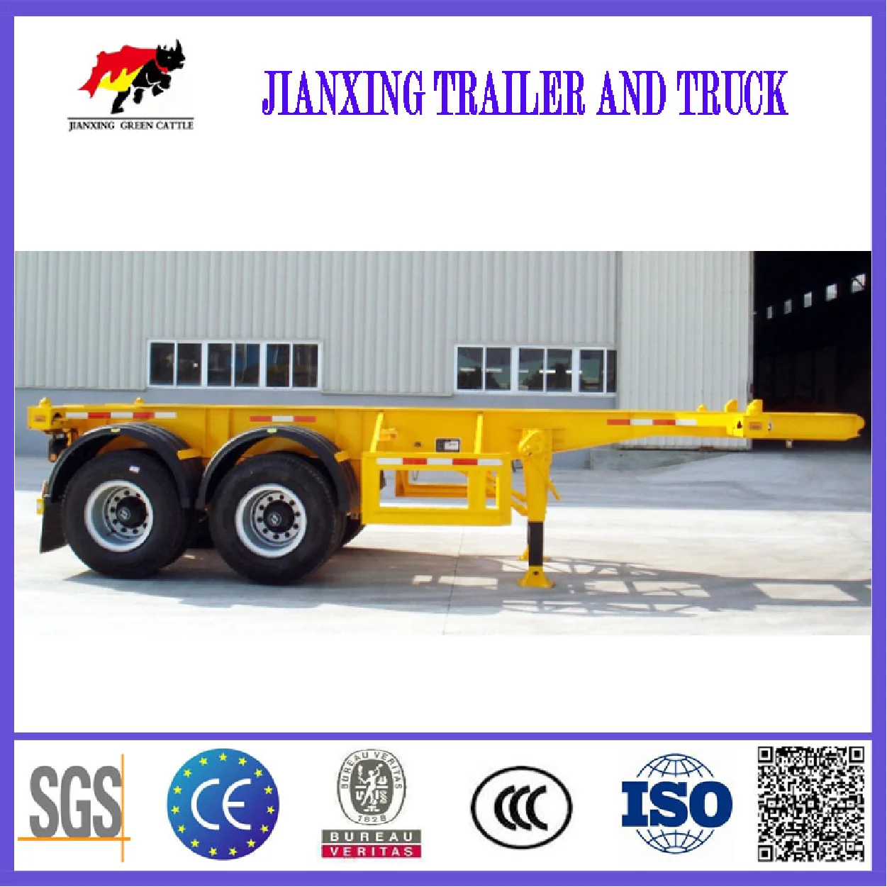 JianXing Brand  New Gooseneck Container Trailer Container Terminal Trailer Truck Trailers for Container