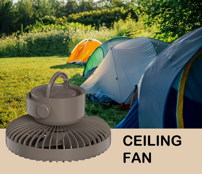2022 newest  outdoor  air cooling tripod fans ceiling fan portable ceiling camping fan