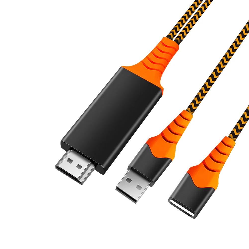 Whosale Customized PVC Housing Type c to HDMI cable 4K 30Hz Hdmi to type-c cable For  Computer Monitor Projector HDTV Phone Cabl