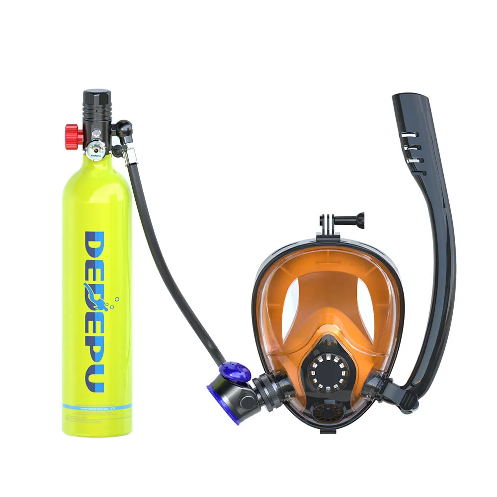 DEDEPU OEM/ODM 1L gas cylinder Diving Tank Space Aluminium Breathing Head Air Compressor Scuba Tank own USA overseas warehouse