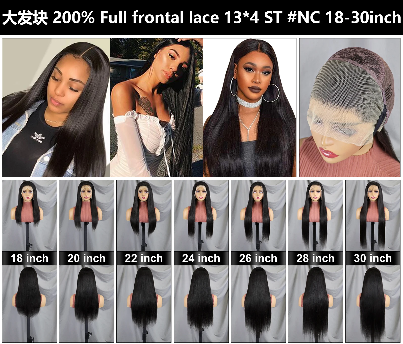 LINDALHAIR 13X4 Pre Plucked With Baby Hair 18-30 Inch Straight 200 Density Glueless Transparent Lace Frontal Wigs Human Hair