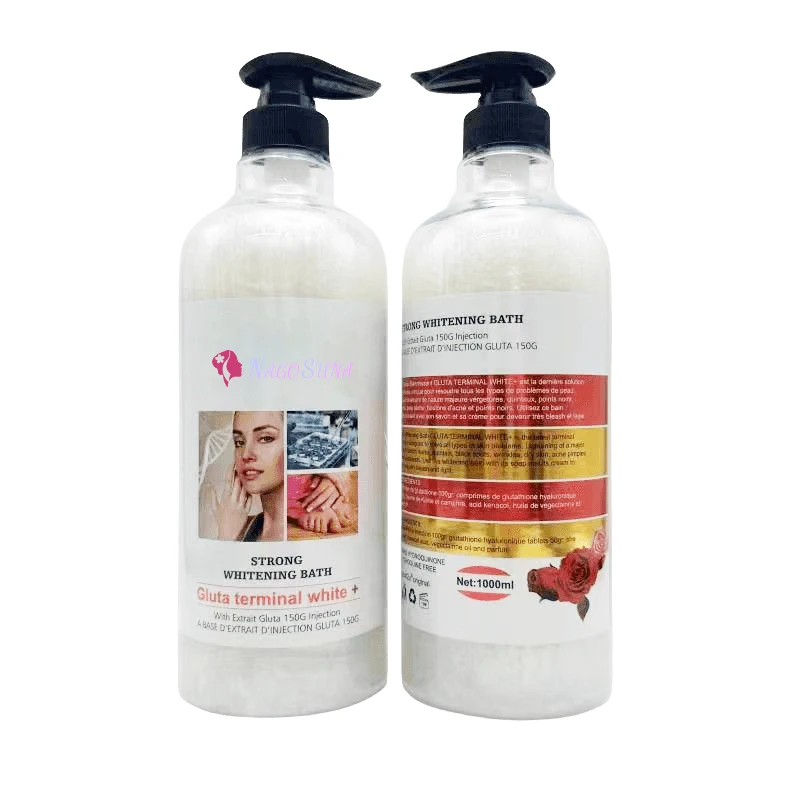 NAGOSUNA 1000ml Whitening skin brightening Organic Niacinamide smooth glutamic acid Shower Gel OEM Customized