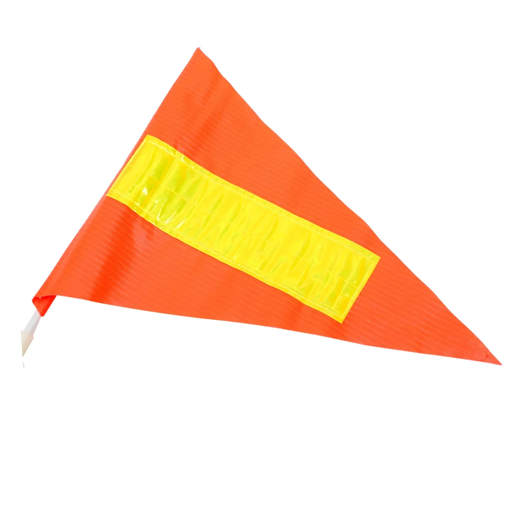 Bike Safety Flag Reflective Stripe  Heavy Duty Fiberglass Tear-Resistant Waterproof Orange Flag Double-sided Reflective Flag