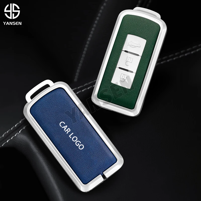 Protector Shell Key Case Zinc Alloy Cover Fob for  Mitsubishi Outlander Lancer Eclipse Mirage Keychain Holder Accessories