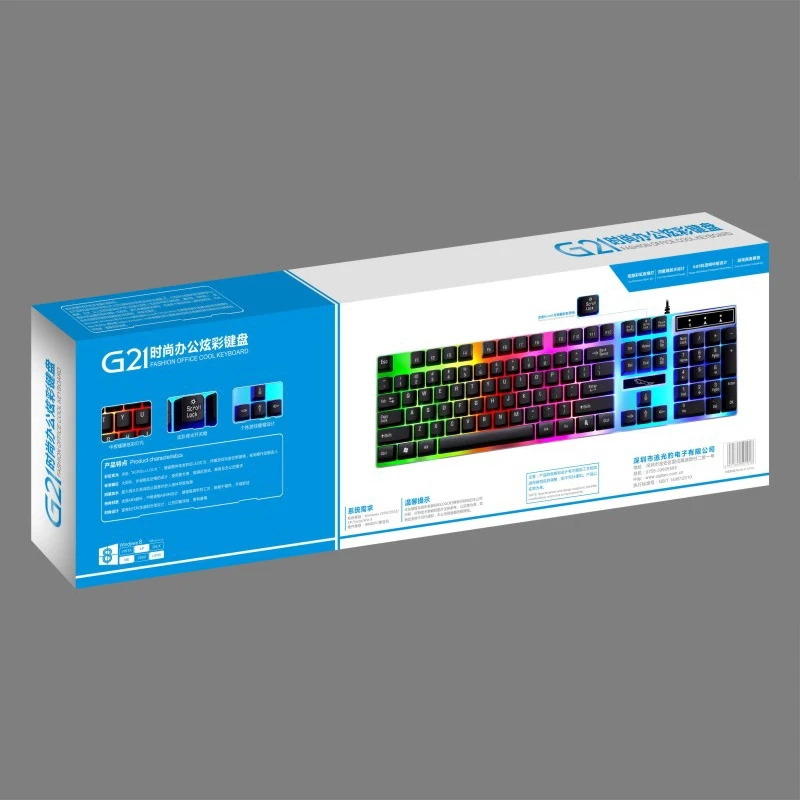 Прямая поставка оптовая продажа механическая клавиатура RGB светодиодная Проводная Подсветка USB цветная игровая с 104