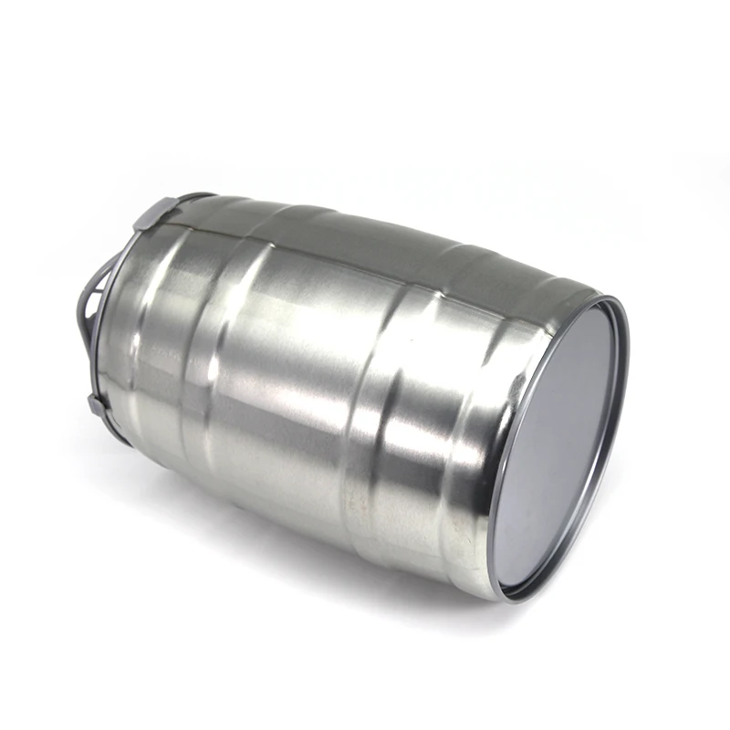 Factory hot sale direct sale 5L mini round stainless steel metal wine barrel with tap