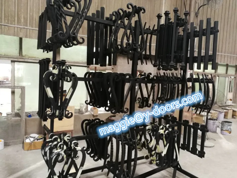 Customized wrought iron door handle US steel solid handle