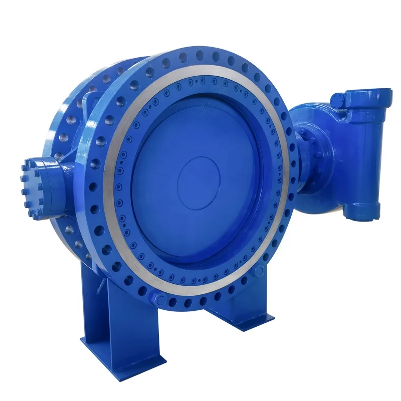 High performance butterfly valve double eccentric hard seal worm gear high temperature metal spherical hard seal butterfly valve