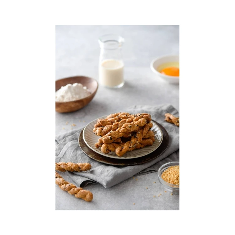 Professional supplier price supplier Dry food cereals twisted rolls flour  palm oil Sesame