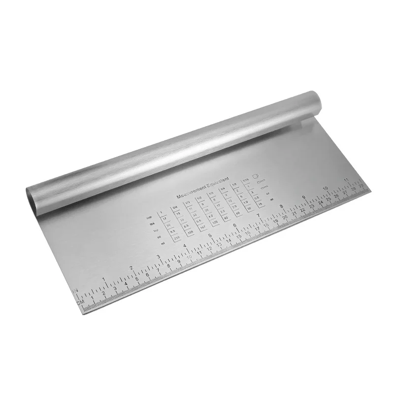 6' 8' 9' 10' 12' Dough Bench Scraper with Measuring Scale for Cake Pizza Cutter - Pastry Bread Separator Scale Knife