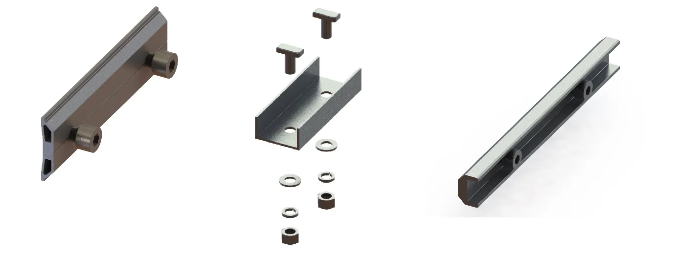 Aluminum Sliver solar rail clamp connector solar rail splice