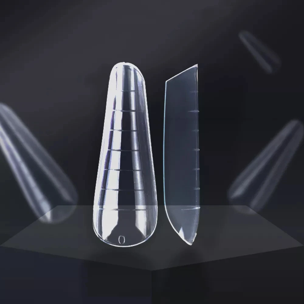 Yimart 120pcs Nail Dual Forms Nail Extension System for Poly Nail Gel Mold Clear Full Cover False Tips Acrylic