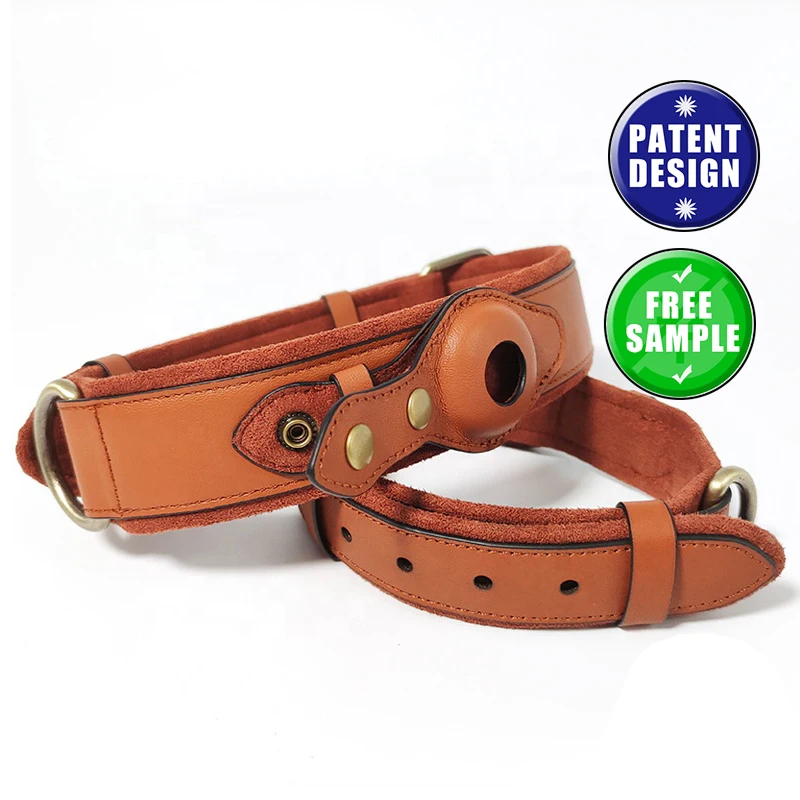 Genuine Leather Collars Dog Walking Training Cats and Dogs Can Use Classic Outdoor Personalized RIBBONS Solid Pet Dog Products