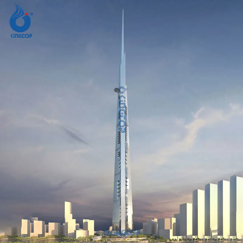 Custom Kingdom Tower Dubai Tallest Tower 3D Desktop Decoration Dubai World Renowned Architecture Jeddah Tower Creative Gift