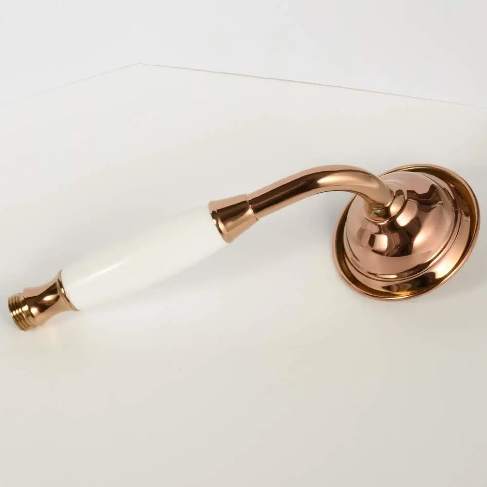 Rose gold Shower Telephone Shaped Brass Ceramic Shower Head set