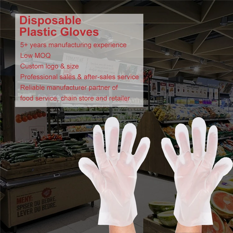 Ldpe Short Disposable Eco Friendly Bbq Use Plastic Sanitary Gloves
