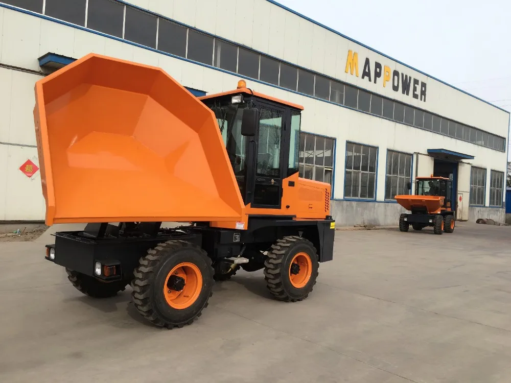 articulated CE  EPA/EURO5 Diesel Engine 4WD 3T Concrete Hydraurlic FCY30R Compact Mini Site Dumper Rotary Bucket For Mining Farm