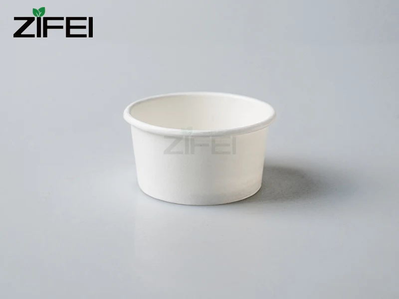 ZIFEI 1.5oz 2oz 3oz 4oz wholesale custom printed personal logo mini ice cream paper carton cups with lids
