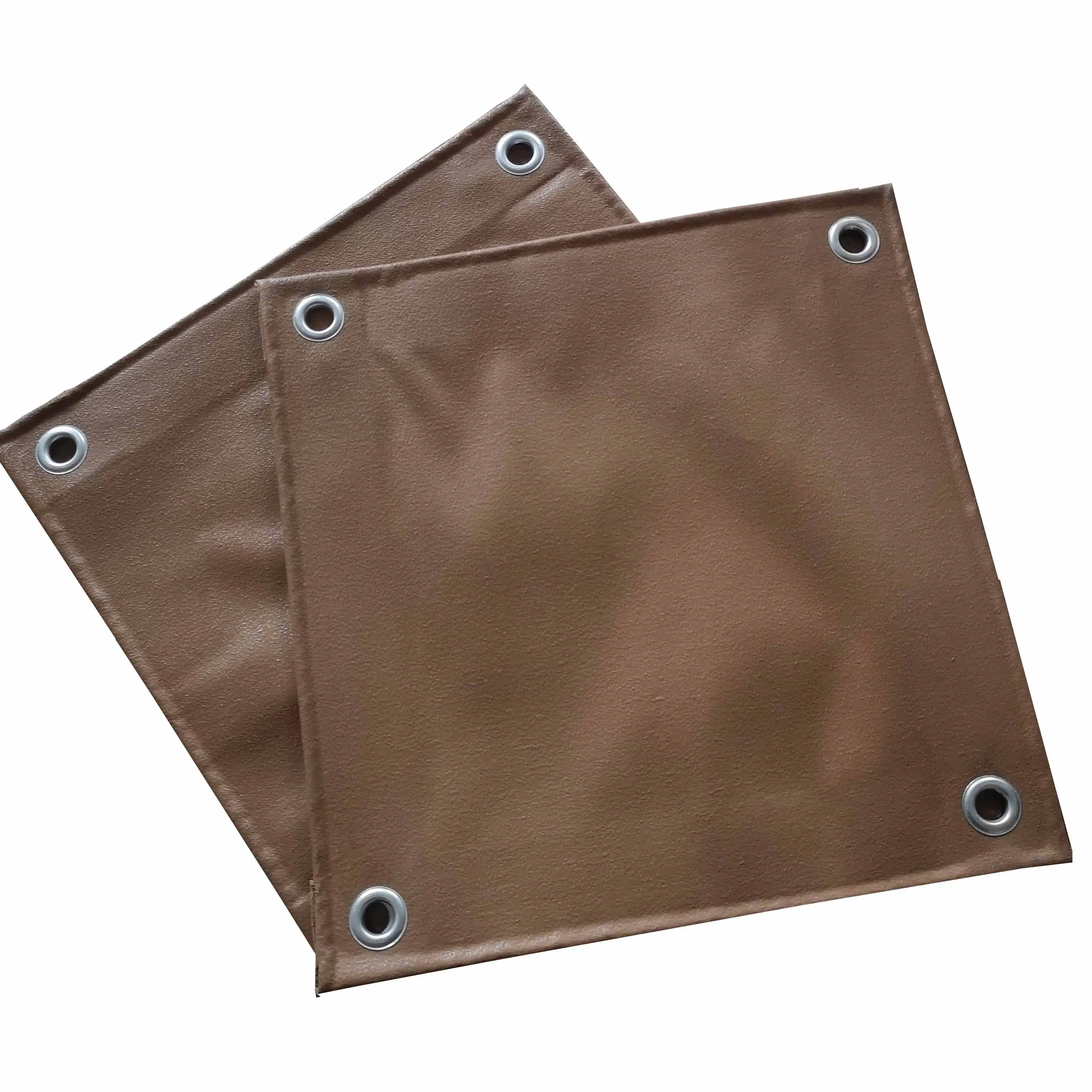PVC coated canvas Brown waterproof pitted surface pvc coated tarpaulin