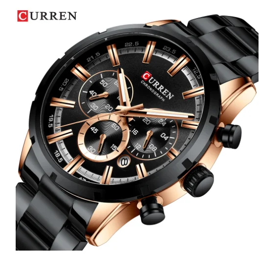 Relojes Hombre Curren 8355 Original Brand Chronograph Mens Watches Luxury Men Wrist Quartz Watch