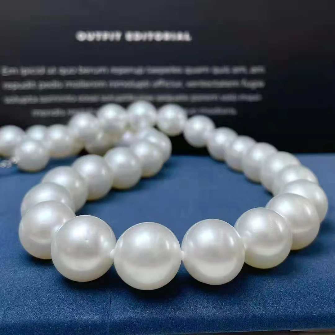 SGARIT Fine necklace jewelry 12-13mm Australian natural white pearl big jewellery hot sale