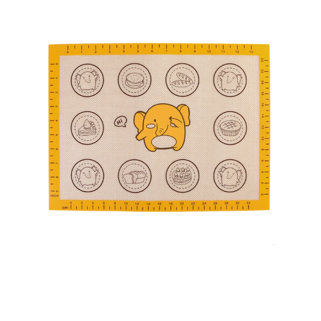 Силиконовый коврик для выпечки со слоном, антипригарный и Противоскользящий коврик для раскатывания теста, коврик для замешивания пищевых продуктов