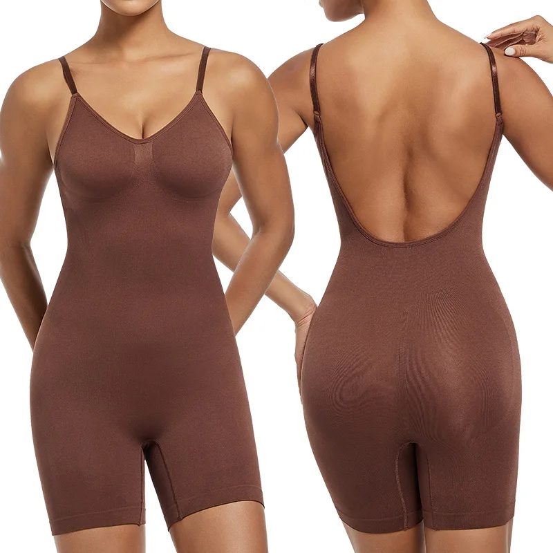 Sexy Backless One-Piece Clothes Plus Size Base Corset Waist Underwear for Adults Body Shapewear Women