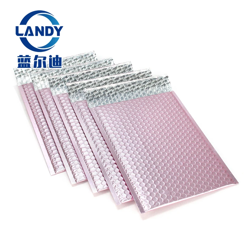 Bubble Film Wrap Plastic Envelope Rose Gold,Curious Metallic Envelopes Custom Rose Gold Metallic Bubble Mailer