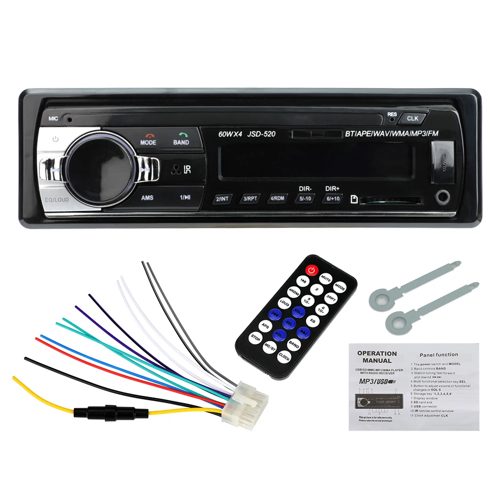 Support USB, AUX, FM, Bluetooth Car MP3 Player 2022 New cost-effective 12V Voltage Car Radio
