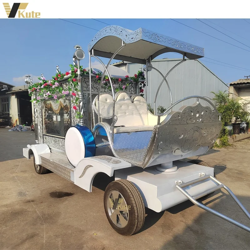 New Style Beautiful Special Funeral Trailer Coffin Hearse Wagon Luxury American Hearse Buggy for Exequies