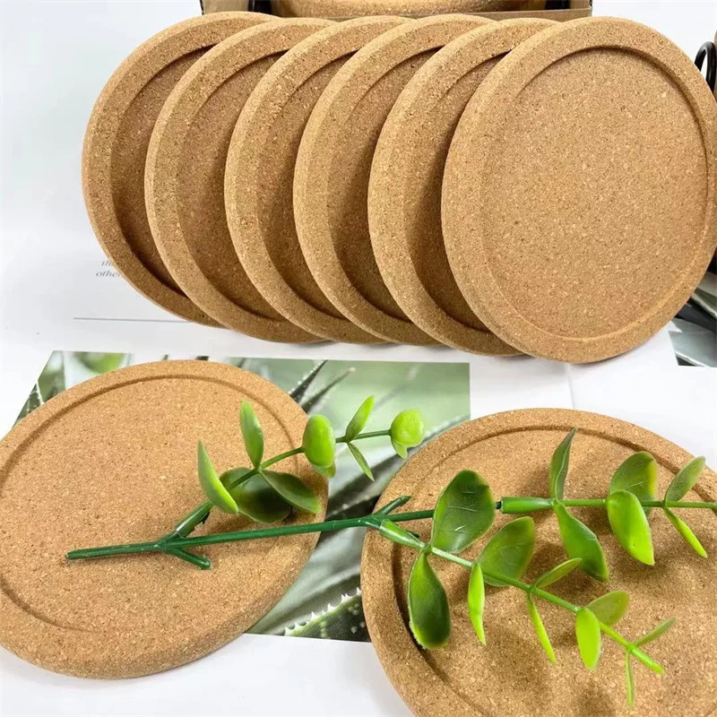 High Quality Custom Natural Round Cork Coasters Thick Cold Drinks Wine Glasses Mugs Cups Cork Coaster